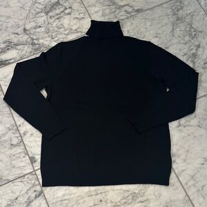 Banana Republic Black Merino Wool Turtleneck Petite Large